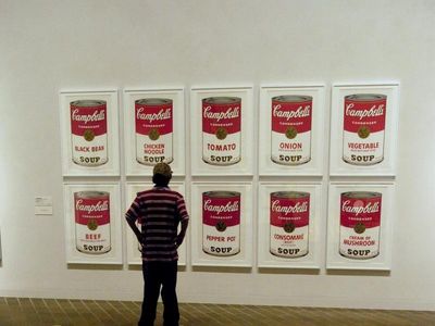 Warhol work sprayed in climate protest