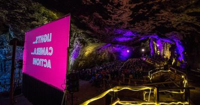 The pop-up cinema showing Harry Potter and other classics in a cave in the Peak District
