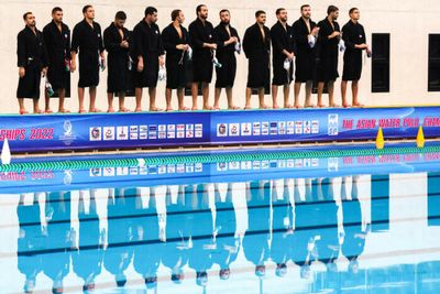 Iran water polo players fail to sing anthem, seen as support for protests