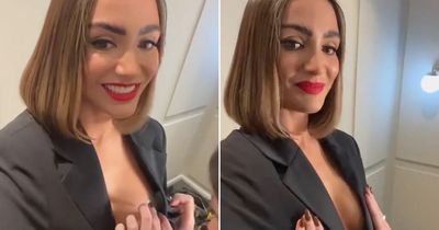 Frankie Bridge shares hilarious clip of stylist applying her boob tape before awards bash
