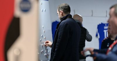 Iconic Everton flag makes way into dressing room as Frank Lampard reaction to bungled corner sums up defeat