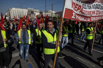 Thousands march as Greeks strike over 'suffocating' inflation