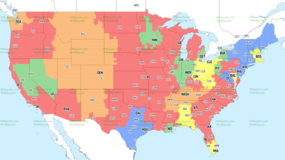 If you’re in the blue, you’ll get Giants vs. Texans on TV