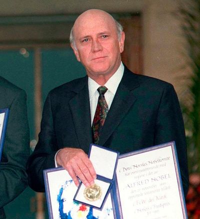 Foundation says de Klerk's Nobel medal has been stolen