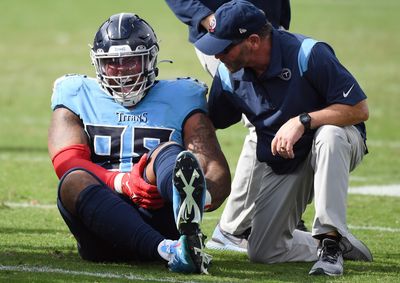 Titans’ Jeffery Simmons spotted in a walking boot