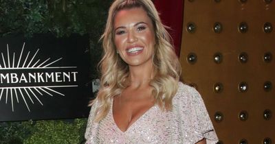 Christine McGuinness shines in thigh high split dress as she leads celebs at charity do