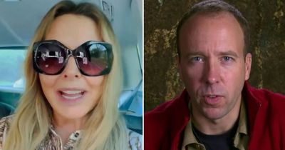 Carol Vorderman jokes about correct pronunciation of 'Hancock' as MP joins I'm A Celeb