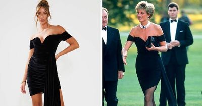 PrettyLittleThing has launched a dupe of Princess Diana’s revenge dress for £30