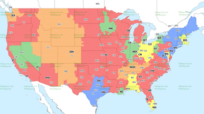 If you’re in the green, you’ll get Colts vs. Raiders on TV