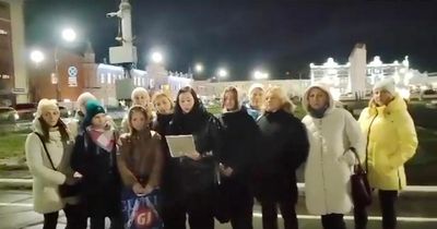 Russian women in emotional appeal to Vladimir Putin to bring men home from war