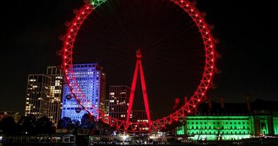 London Eye turned into a glowing poppy for Remembrance