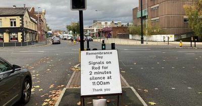 The truth behind the remembrance day sign confusing everyone in Salford