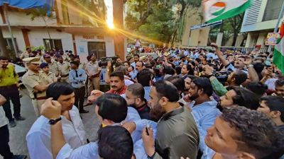 Maharashtra: NCP workers protest against Jitendra Awhad's arrest in Thane