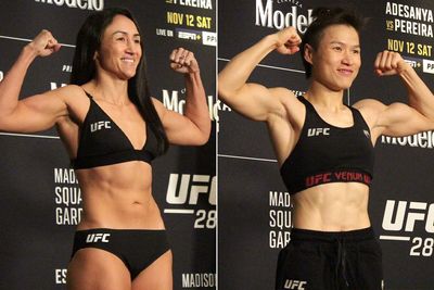 UFC 281 video: Carla Esparza and Zhang Weili make weight for strawweight title clash