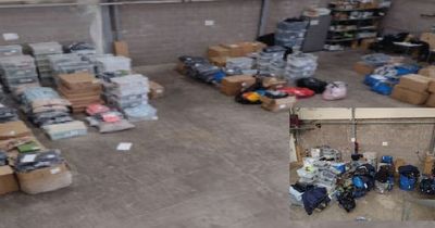 Fake designer goods worth £1m seized by cops from Scots storage unit as man arrested