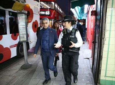 Sadiq Khan vows ‘tackling crime is my priority’ as he joins police on patrol