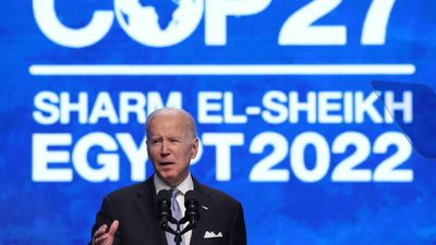 Biden, at COP27, says U.S. "on track" to meet 2030 emissions commitment