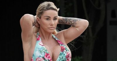 Katie Price shows off biggest boob job ever in bikini after two stone weight loss mission