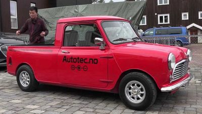 Classic Mini Pickup Gets EV Powertrain Conversion In Norway