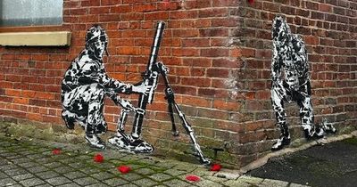 Stunning 'Banksy' Remembrance Day mural with poppies pops up on pub wall overnight