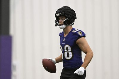 Ravens HC John Harbaugh shares how TE Charlie Kolar has looked in practice