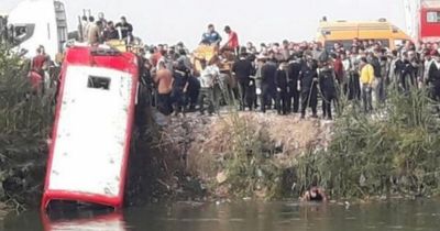 Children among 21 dead as bus tragically plunges into canal in Egypt