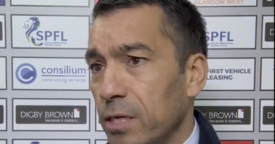 Gio van Bronckhorst reveals Rangers board talks set as gutted boss holds his hands up