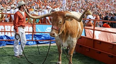 Texas Mascot Knocks Handler’s Hat Off on ‘College GameDay’