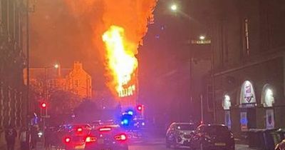 Firefighters tackle massive blaze in Dundee as roads in city centre blocked off