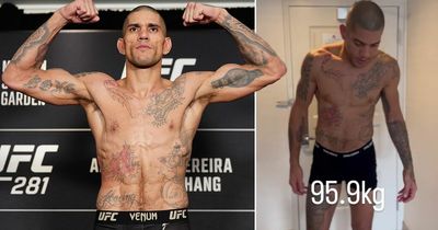 UFC star Alex Pereira piles on almost 30lb after weigh-in for Israel Adesanya fight