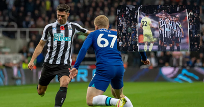 Fabian Schar responds to Wor Flags gesture before Newcastle United win over Chelsea