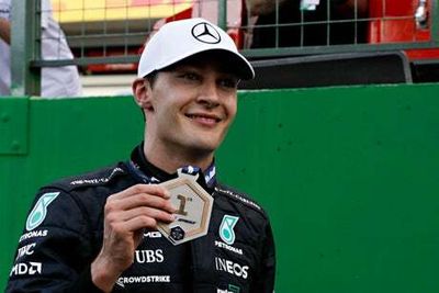 Brazilian Grand Prix: George Russell wins sprint race as Lewis Hamilton joins Mercedes team-mate on front row