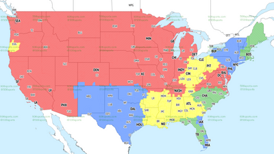 NFL Week 10 TV coverage maps