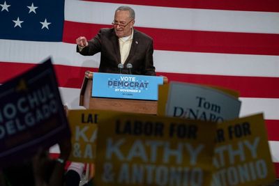 Schumer hails Democratic retention of Senate as he condemns GOP’s violent rhetoric