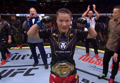 Twitter reacts to Zhang Weili’s title-winning submission of Carla Esparza at UFC 281