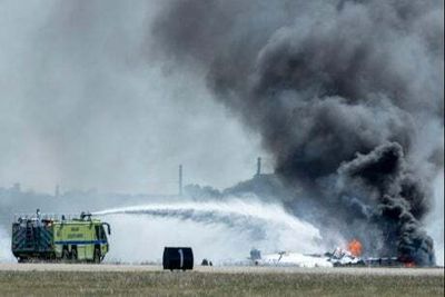 Six dead in airshow horror crash after two WW2 planes collide in mid-air