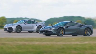 Ferrari SF90 Challenges Porsche 911 Turbo S In A Drag Race