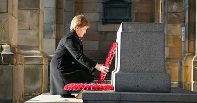 Edinburgh marks Remembrance Sunday as Nicola Sturgeon makes 'poignant' tribute