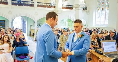 Gay couple finally get dream wedding - after 31 churches turned them down