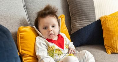 Baby born with thick black hair like Elvis Presley 'stops strangers in the street'
