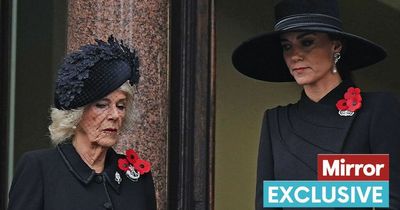 Kate Middleton made 'concerned' gesture to anxious Camilla at Remembrance, says expert