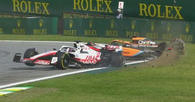 Kevin Magnussen and Daniel Ricciardo crash sparks chaos at Brazilian Grand Prix