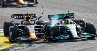 Lewis Hamilton and Max Verstappen clash at Brazilian GP as Red Bull star suffers damage