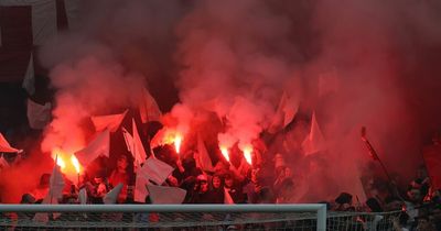 Gardai intervene as Shelbourne fans throw flares onto pitch during FAI Cup final