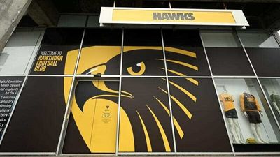 Hawthorn president hopefuls Peter Nankivell, Andy Gowers aim to woo Tasmanian AFL fans in Launceston visit