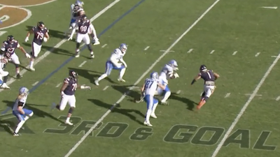 Justin Fields, QB-slash-magician, ran for a ridiculous TD after 3 Lions defenders somehow failed to tackle him