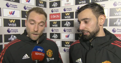 Christian Eriksen awkwardly discusses World Cup after Bruno Fernandes' sudden outburst