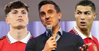 Gary Neville notices Alejandro Garnacho and Cristiano Ronaldo similarity amid concerns