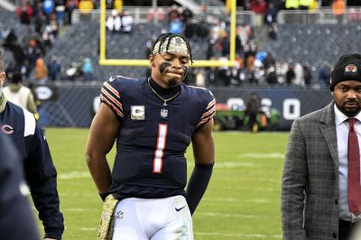 Justin Fields was so upset about the Bears’ collapse to the Lions, he sat silently at his locker for 45 minutes