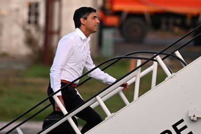 UK Prime Minister Rishi Sunak arrives in Bali for G20 summit